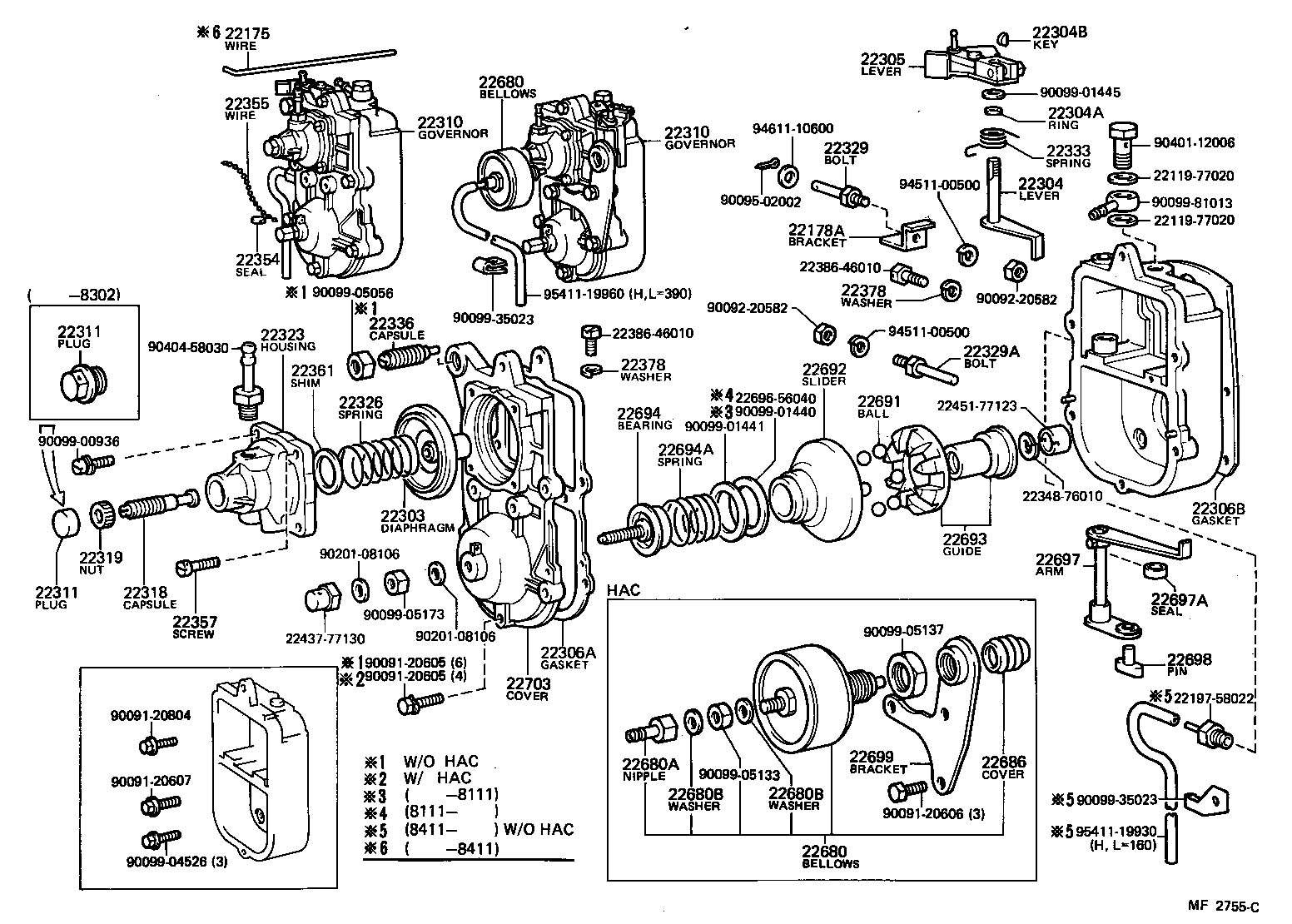  LAND CRUISER 60 |  PNEUMATIC GOVERNOR