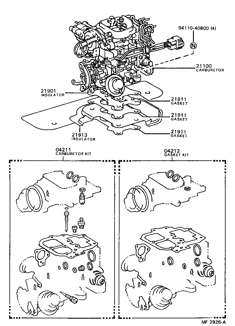  CORONA CARINA 2 |  CARBURETOR ASSEMBLY