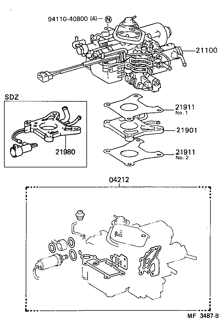  STARLET |  CARBURETOR ASSEMBLY