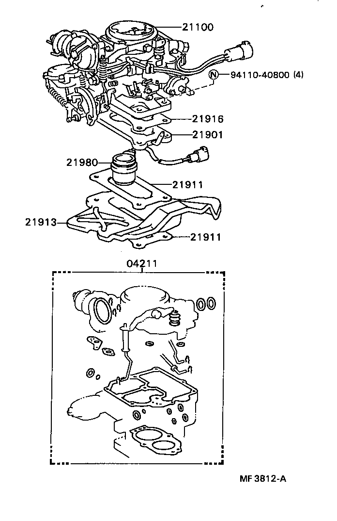  TERCEL |  CARBURETOR ASSEMBLY