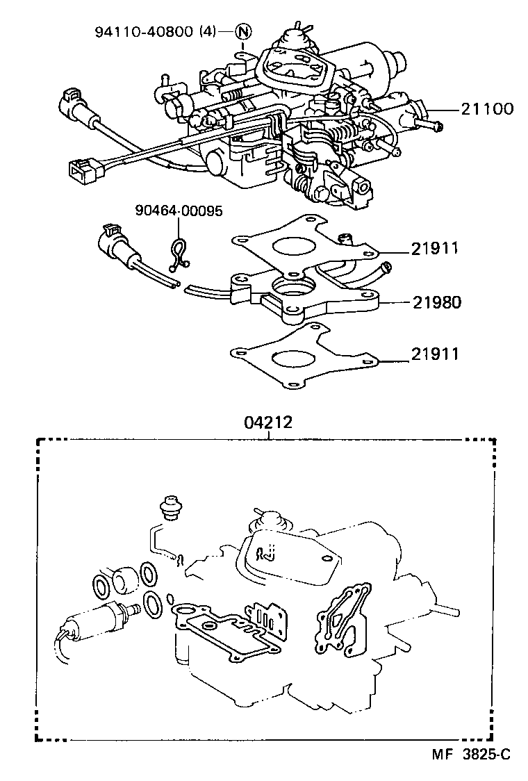  TERCEL |  CARBURETOR ASSEMBLY