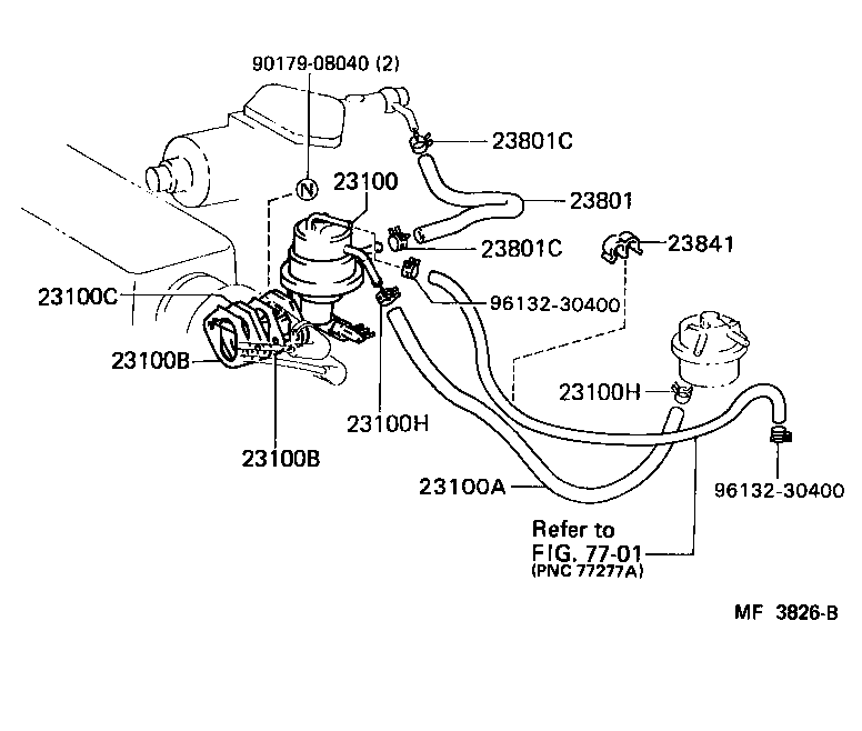  TERCEL |  FUEL PUMP PIPE