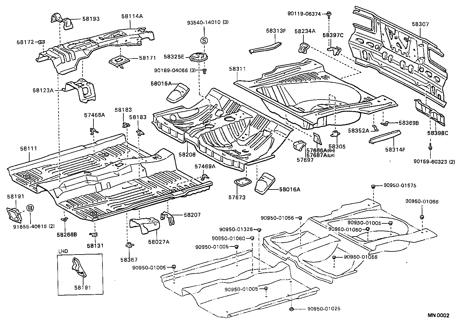  CELICA |  FLOOR PAN LOWER BACK PANEL