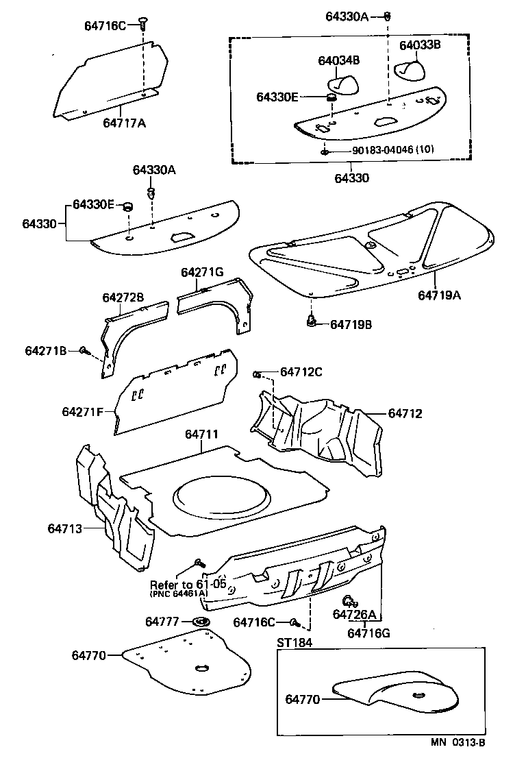  CELICA |  PACKAGE TRAY PANEL LUGGAGE COMPARTMENT MAT