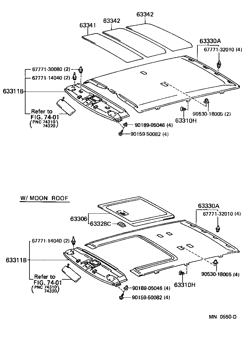  LS400 |  ROOF HEADLINING SILENCER PAD