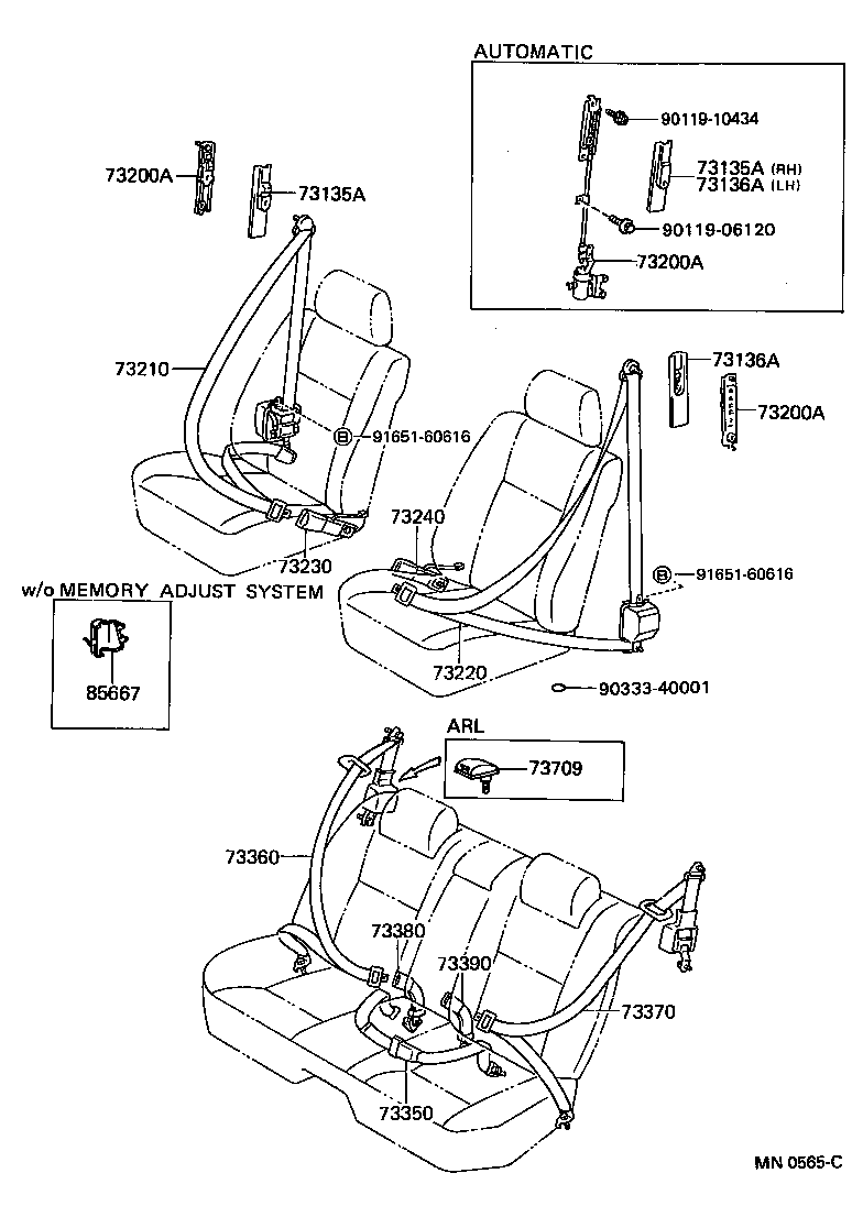  LS400 |  SEAT BELT CHILD RESTRAINT SEAT