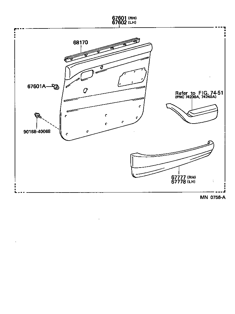  LAND CRUISER 80 |  FRONT DOOR PANEL GLASS