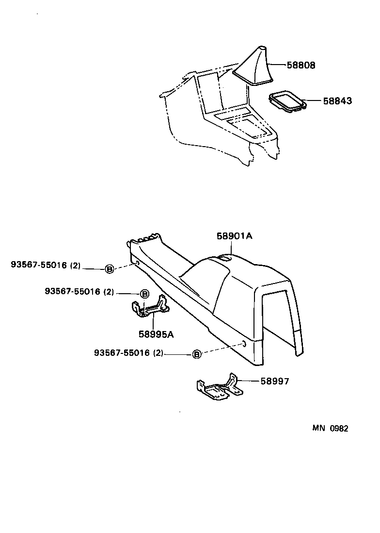  TERCEL |  CONSOLE BOX BRACKET