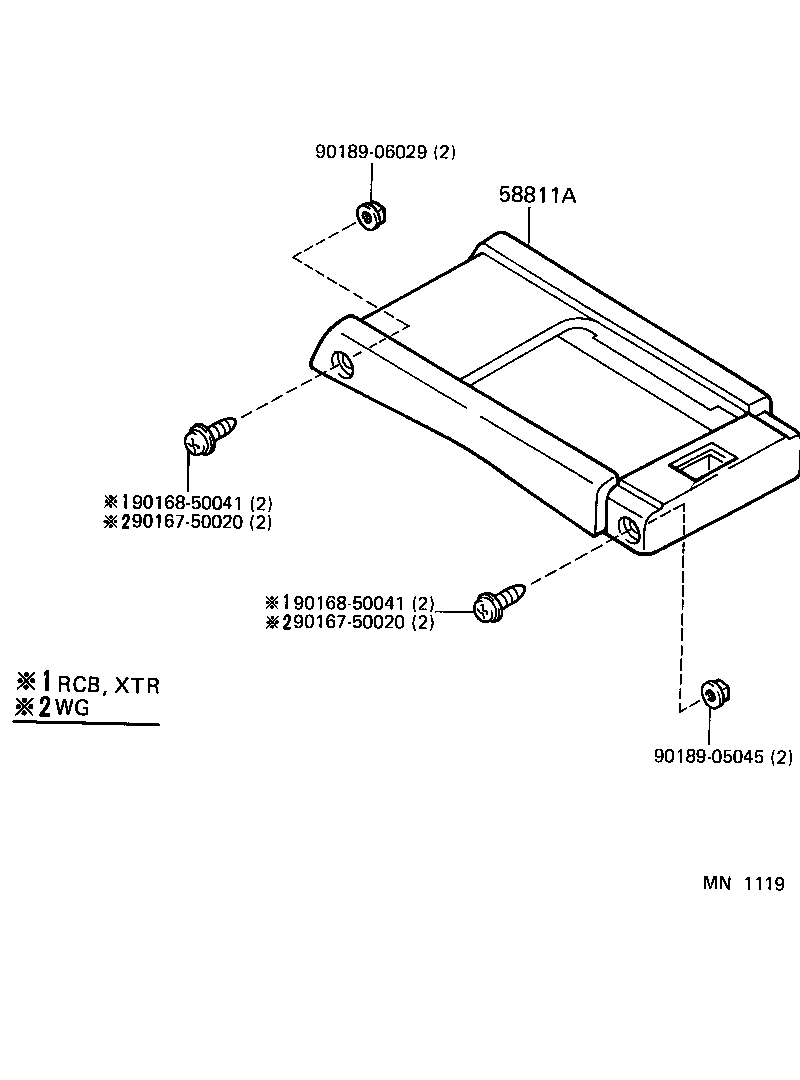  4 RUNNER TRUCK |  CONSOLE BOX BRACKET