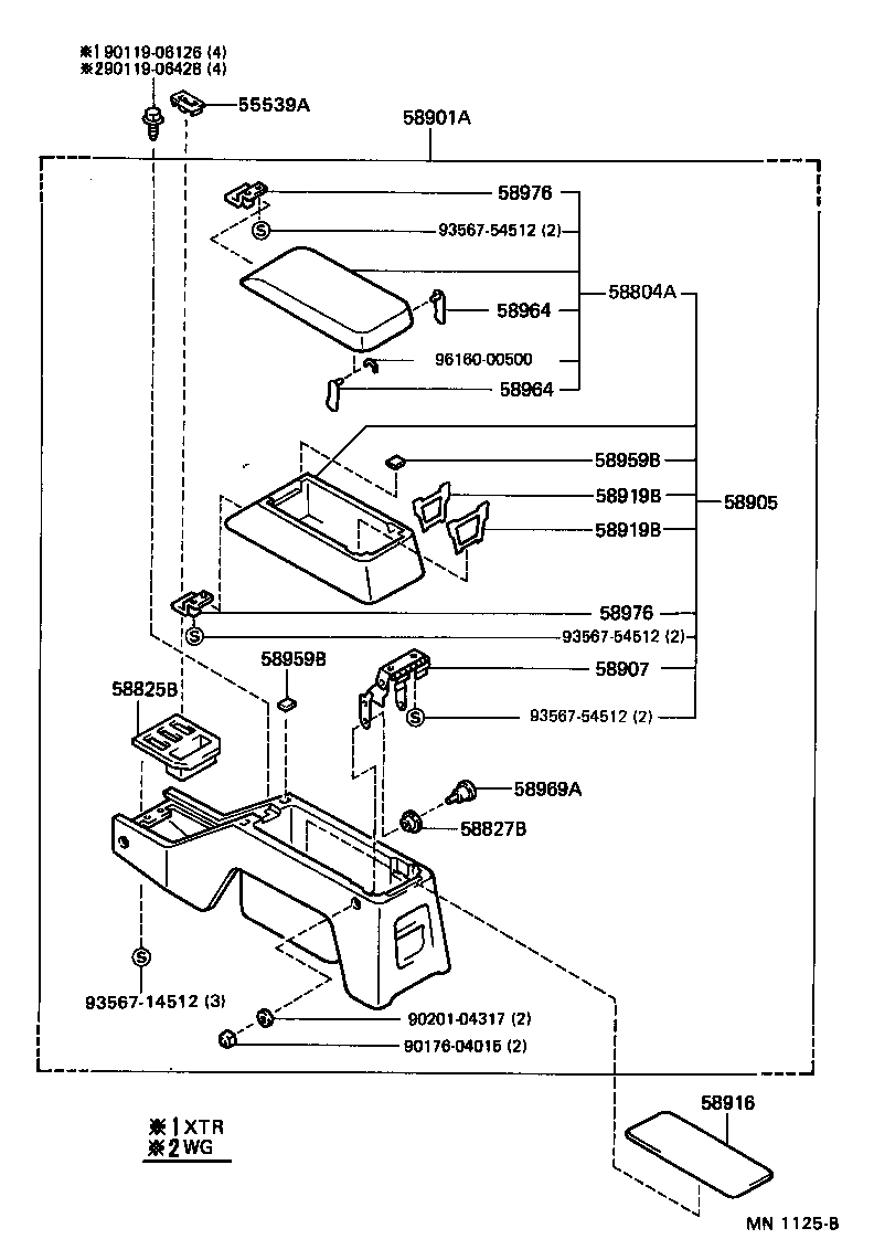  4 RUNNER TRUCK |  CONSOLE BOX BRACKET