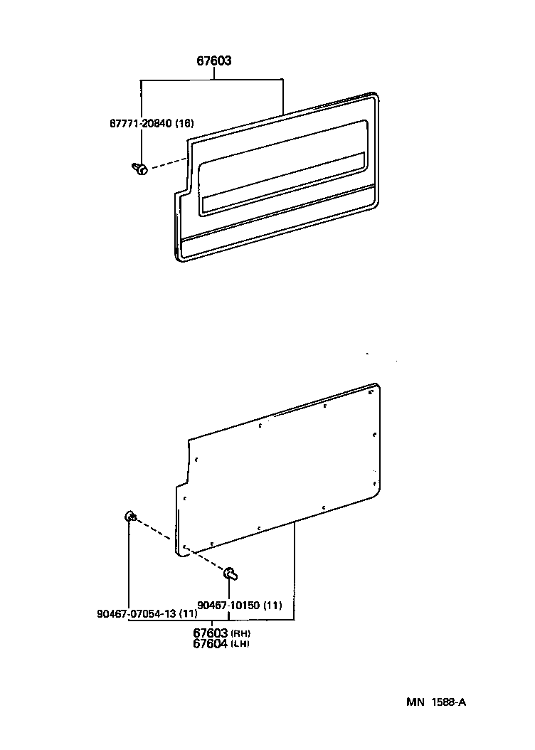  LITEACE VAN WAGON |  REAR DOOR PANEL GLASS