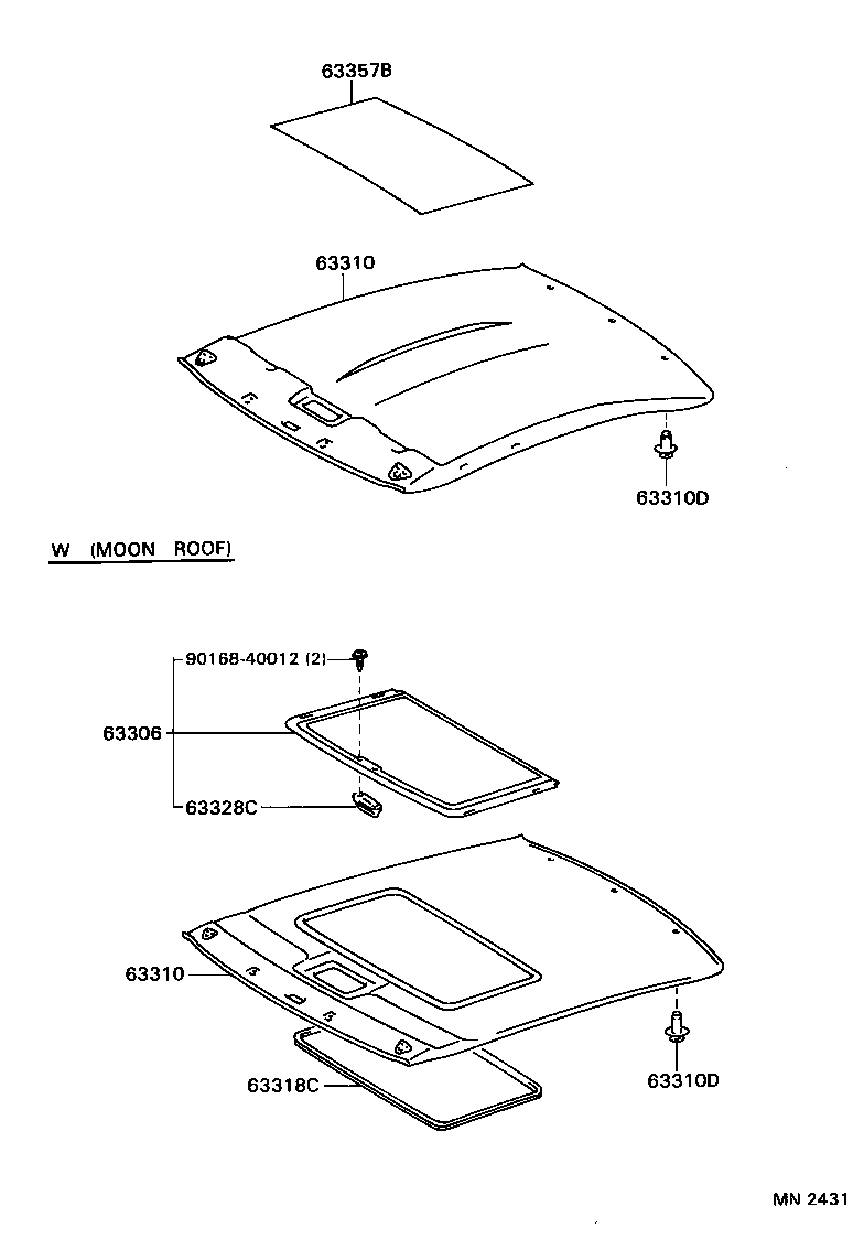  CELICA |  ROOF HEADLINING SILENCER PAD