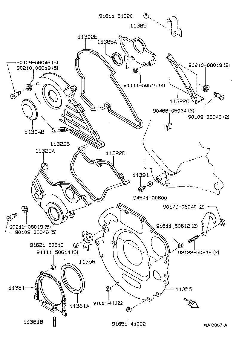  CARINA 2 |  TIMING GEAR COVER REAR END PLATE