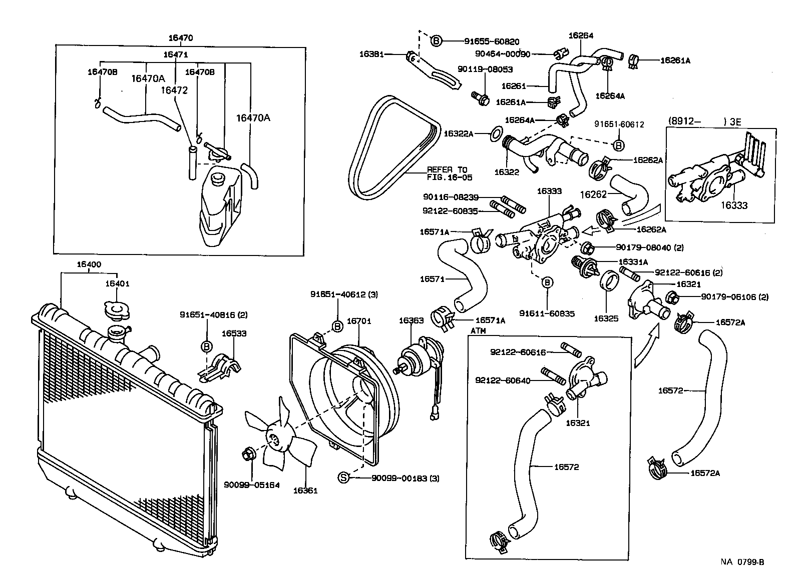  TERCEL |  RADIATOR WATER OUTLET