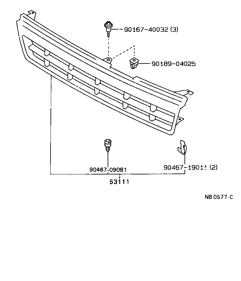  CARINA 2 |  RADIATOR GRILLE