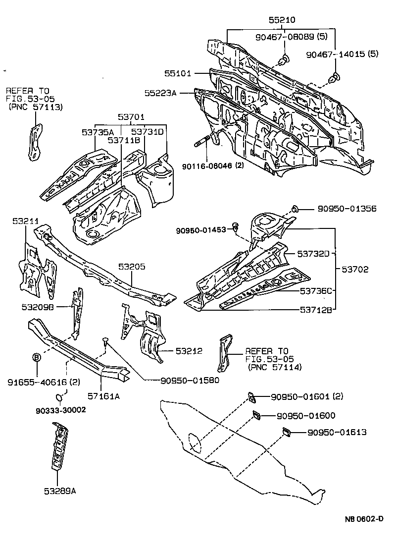  CARINA 2 |  FRONT FENDER APRON DASH PANEL