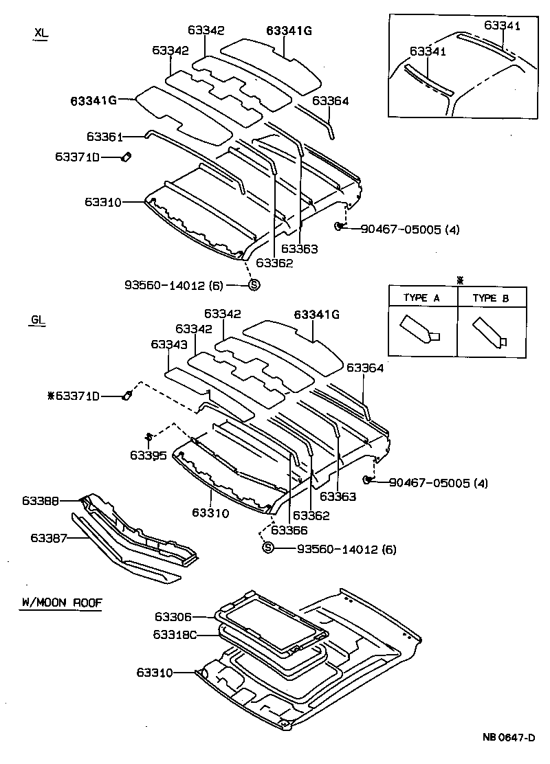  CARINA 2 |  ROOF HEADLINING SILENCER PAD