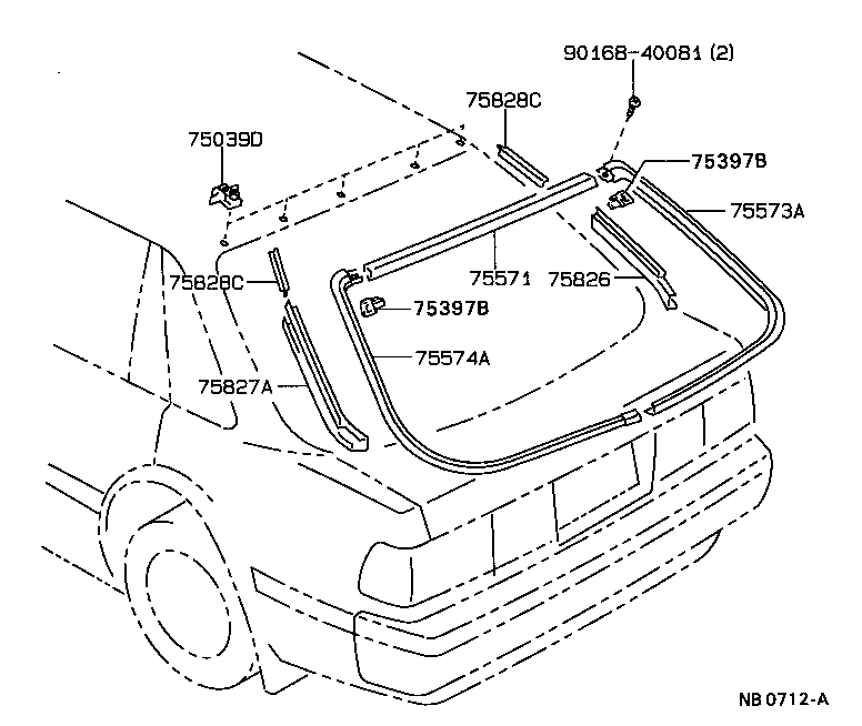  CARINA 2 |  REAR MOULDING