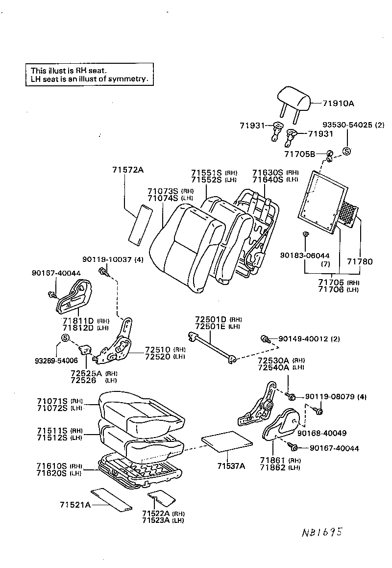  LAND CRUISER 80 |  SEAT SEAT TRACK