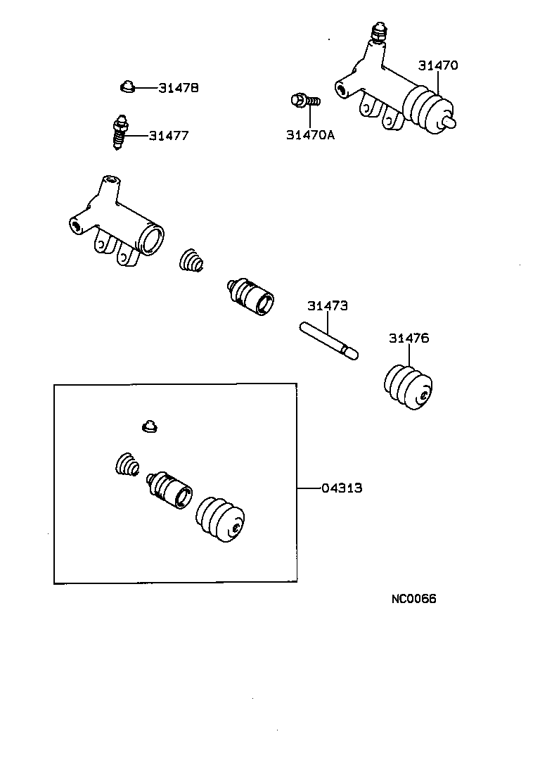  COROLLA HB |  CLUTCH RELEASE CYLINDER