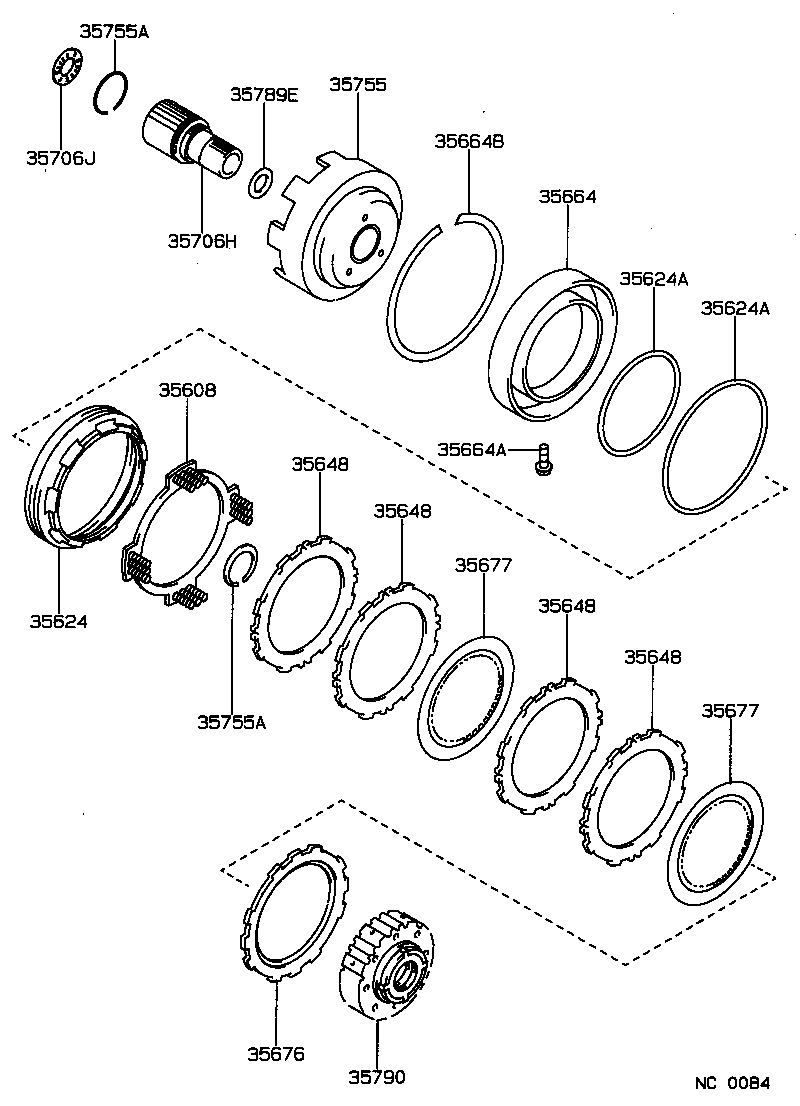  COROLLA HB |  CENTER SUPPORT PLANETARY SUN GEAR ATM