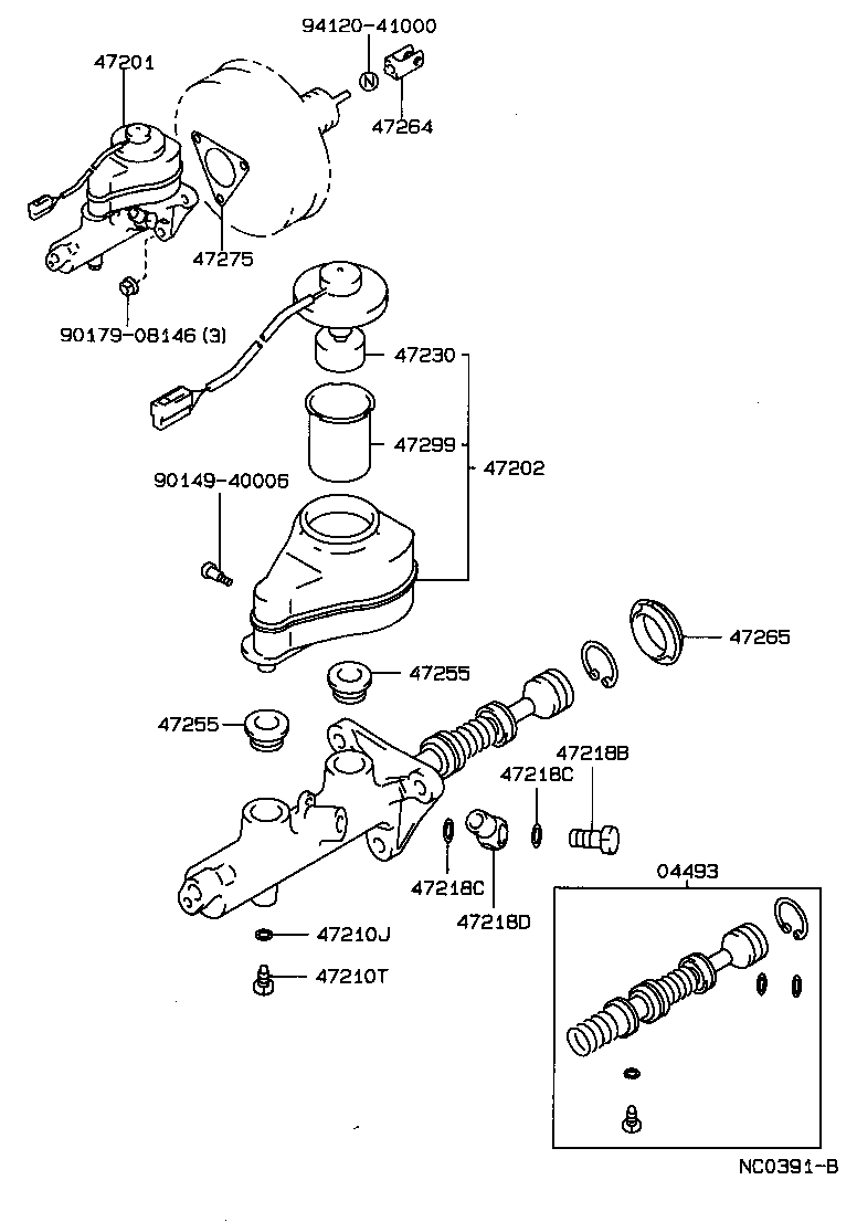  CARINA 2 |  BRAKE MASTER CYLINDER