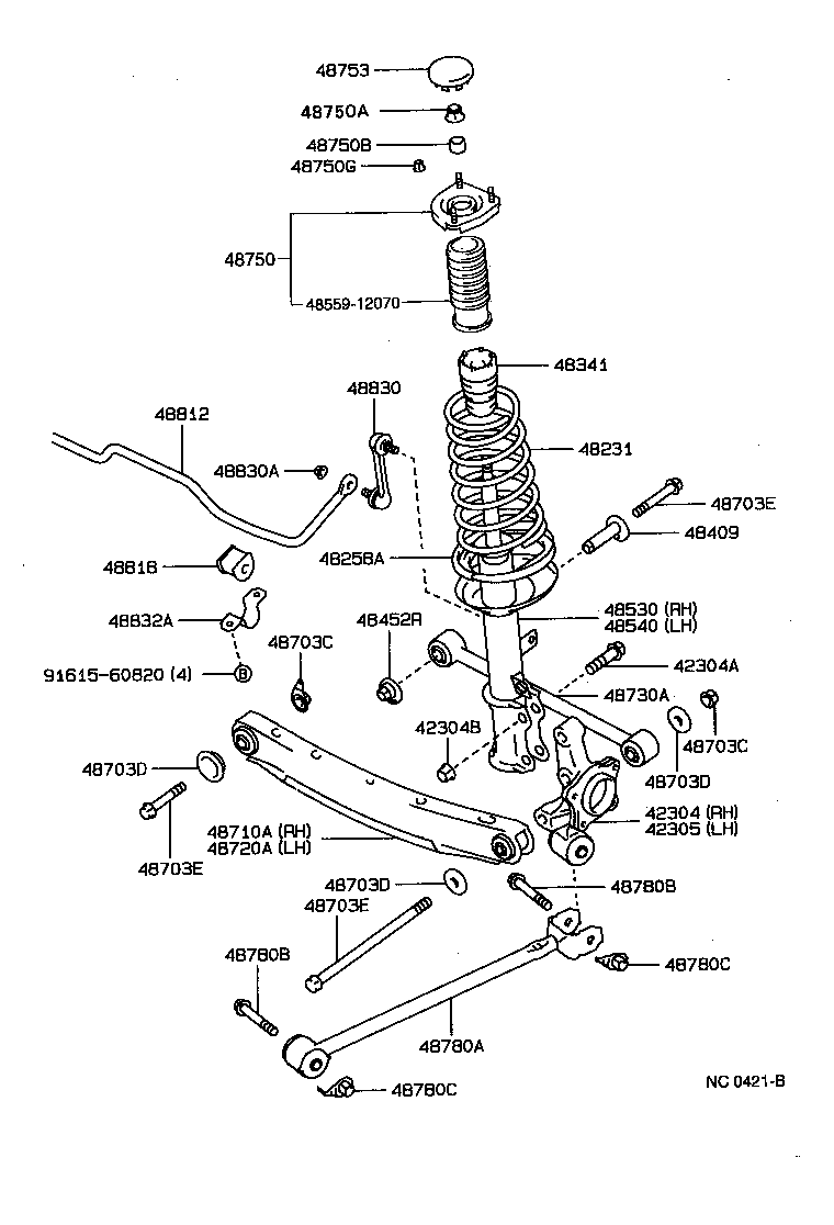  CARINA 2 |  REAR SPRING SHOCK ABSORBER