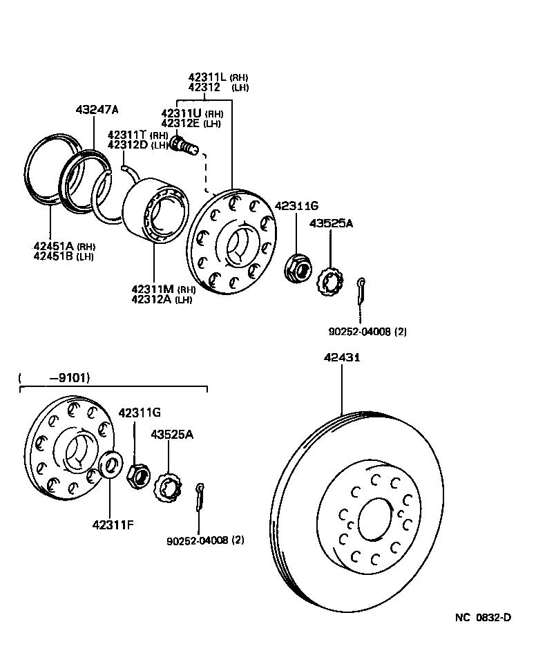  MR2 |  REAR AXLE SHAFT HUB