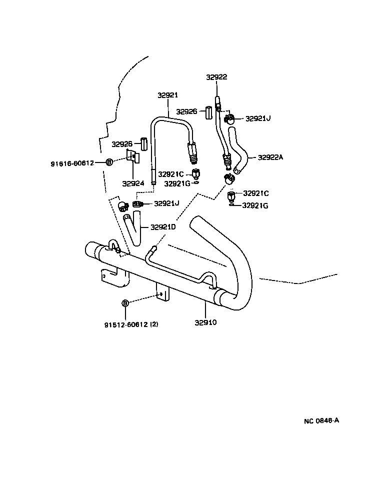  MR2 |  OIL COOLER TUBE ATM