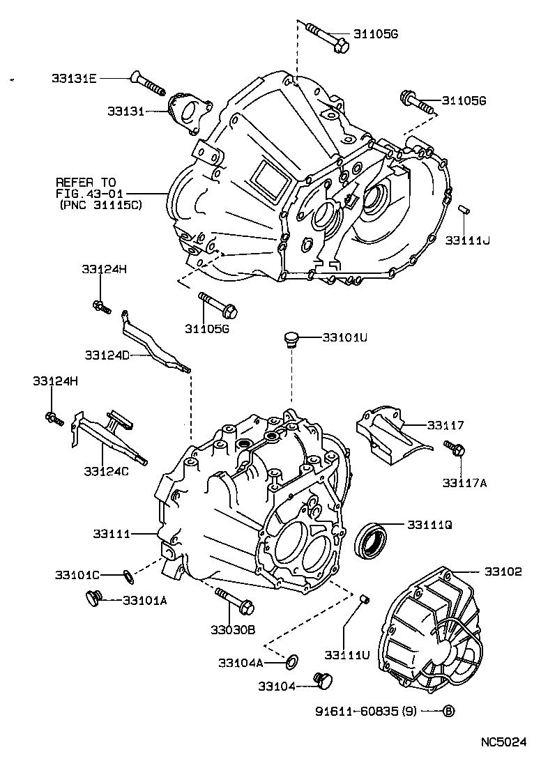  CARINA 2 |  CLUTCH HOUSING TRANSMISSION CASE MTM