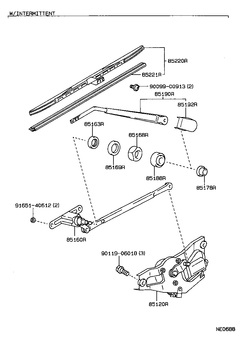  CARINA 2 |  REAR WIPER