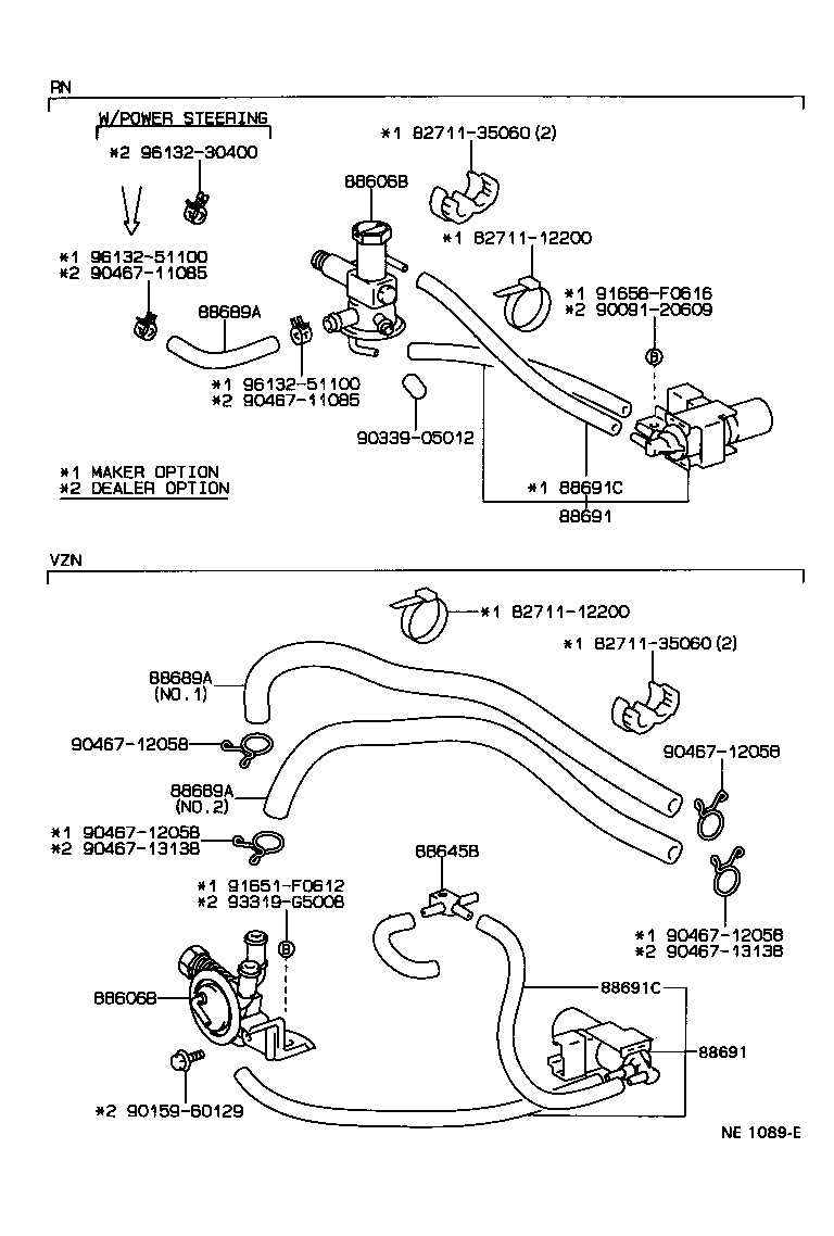  4 RUNNER TRUCK |  HEATING AIR CONDITIONING VACUUM PIPING