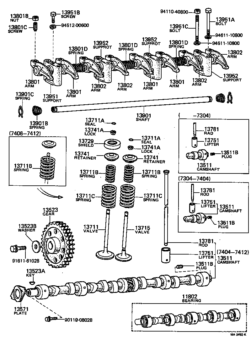  TOYOACE |  CAMSHAFT VALVE