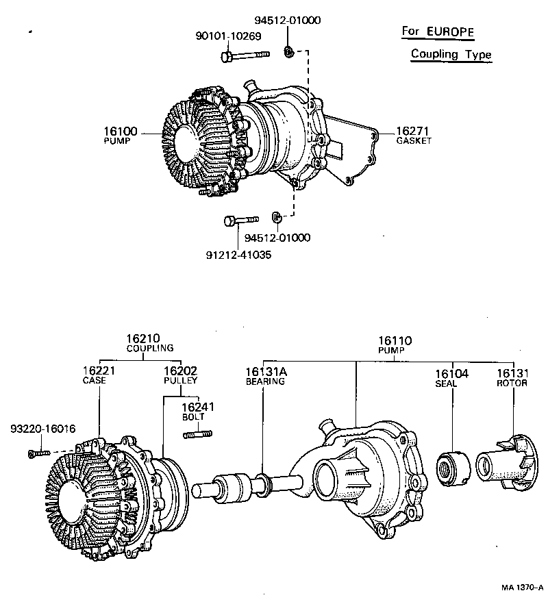  LAND CRUISER 40 45 55 |  WATER PUMP
