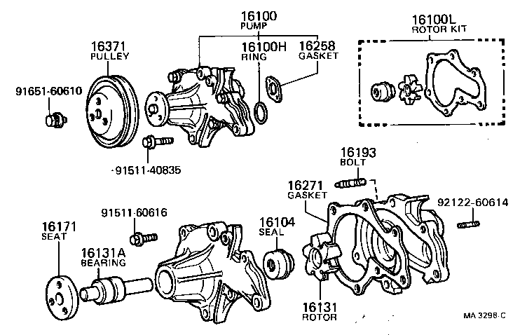  TERCEL |  WATER PUMP