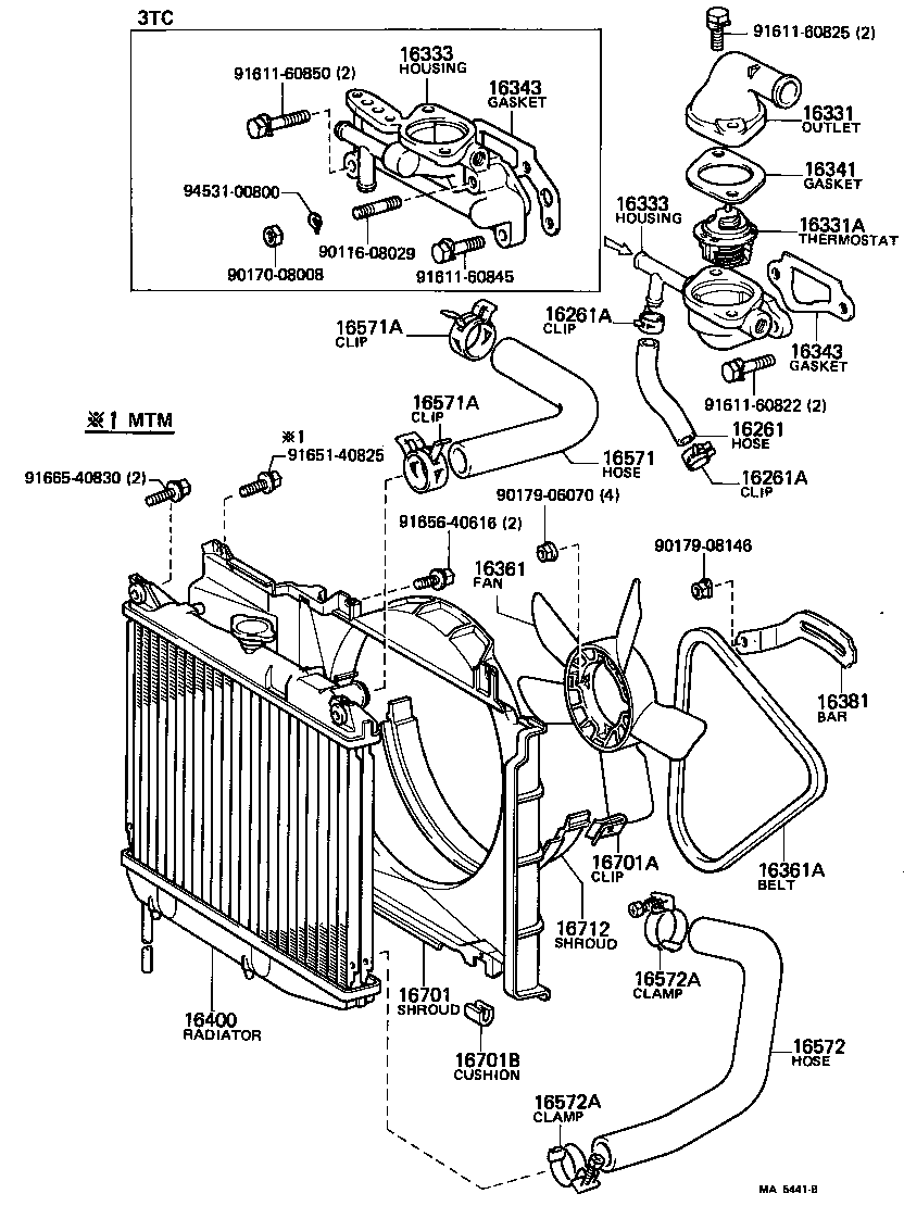  CARINA |  RADIATOR WATER OUTLET