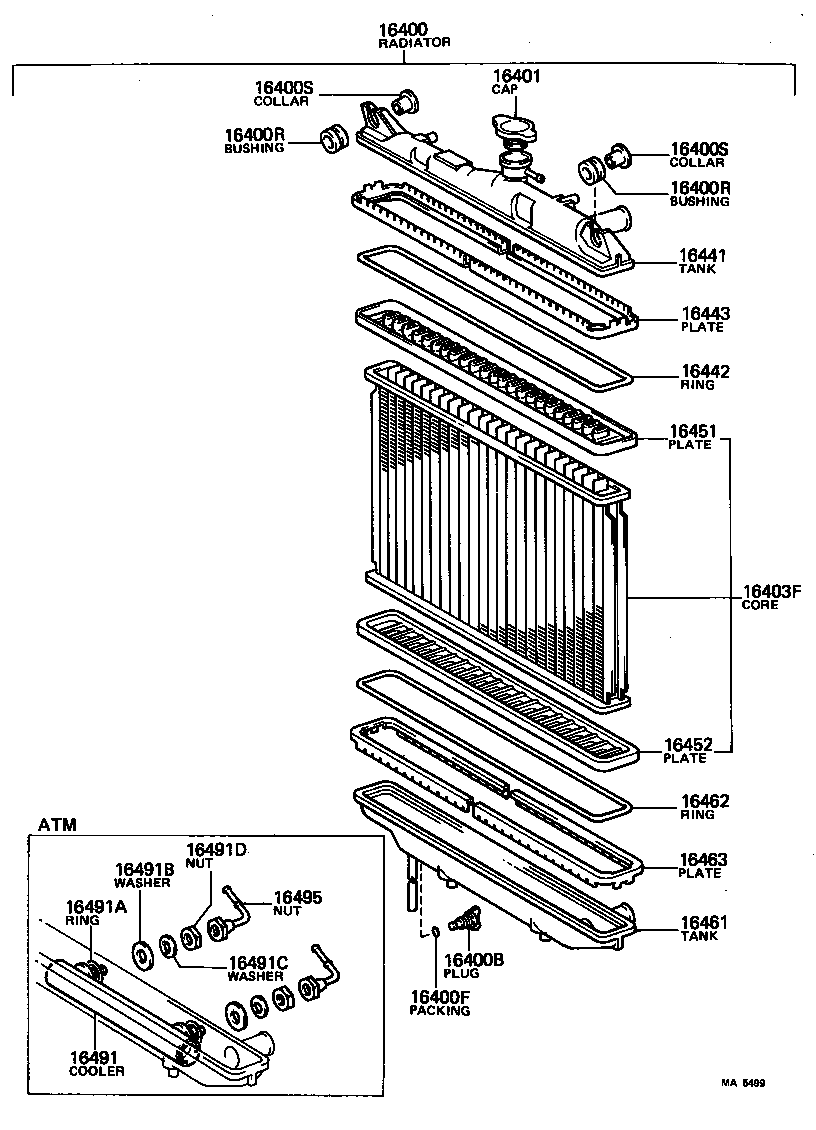  CARINA |  RADIATOR WATER OUTLET