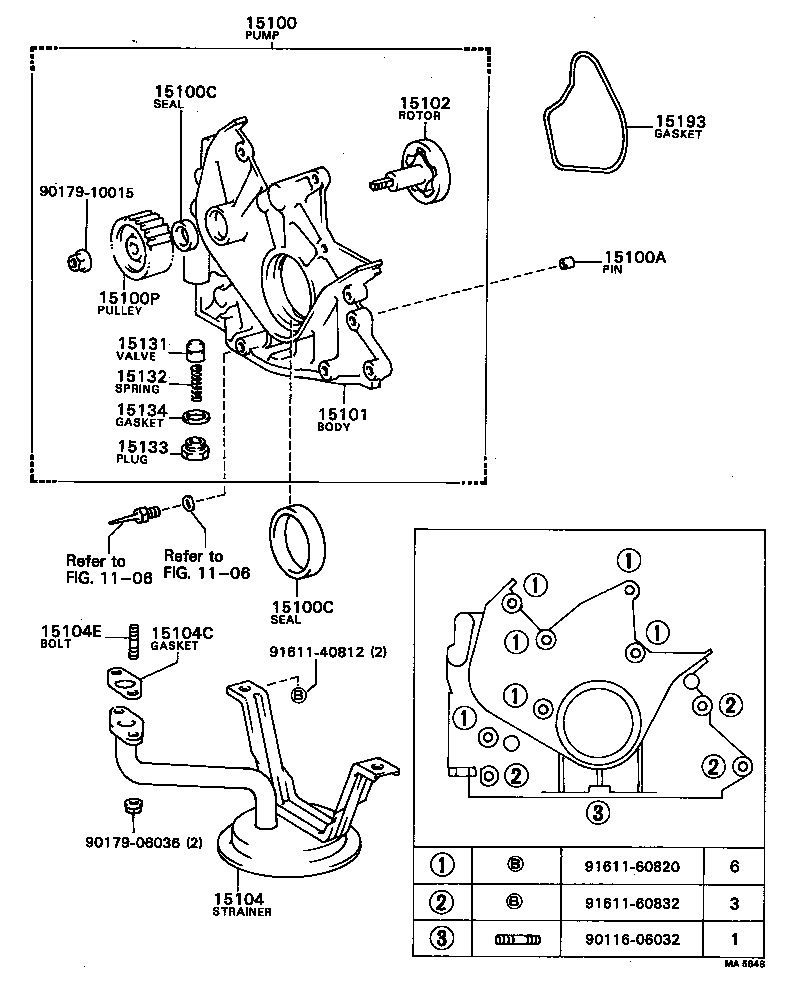  CARINA |  ENGINE OIL PUMP