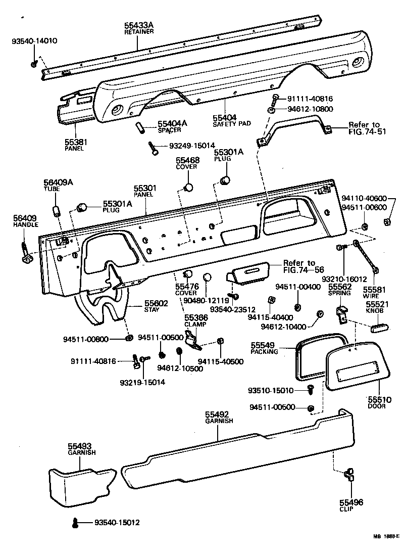  LAND CRUISER 40 45 55 |  INSTRUMENT PANEL GLOVE COMPARTMENT