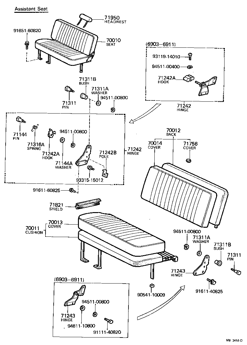  LAND CRUISER 40 45 55 |  SEAT SEAT TRACK