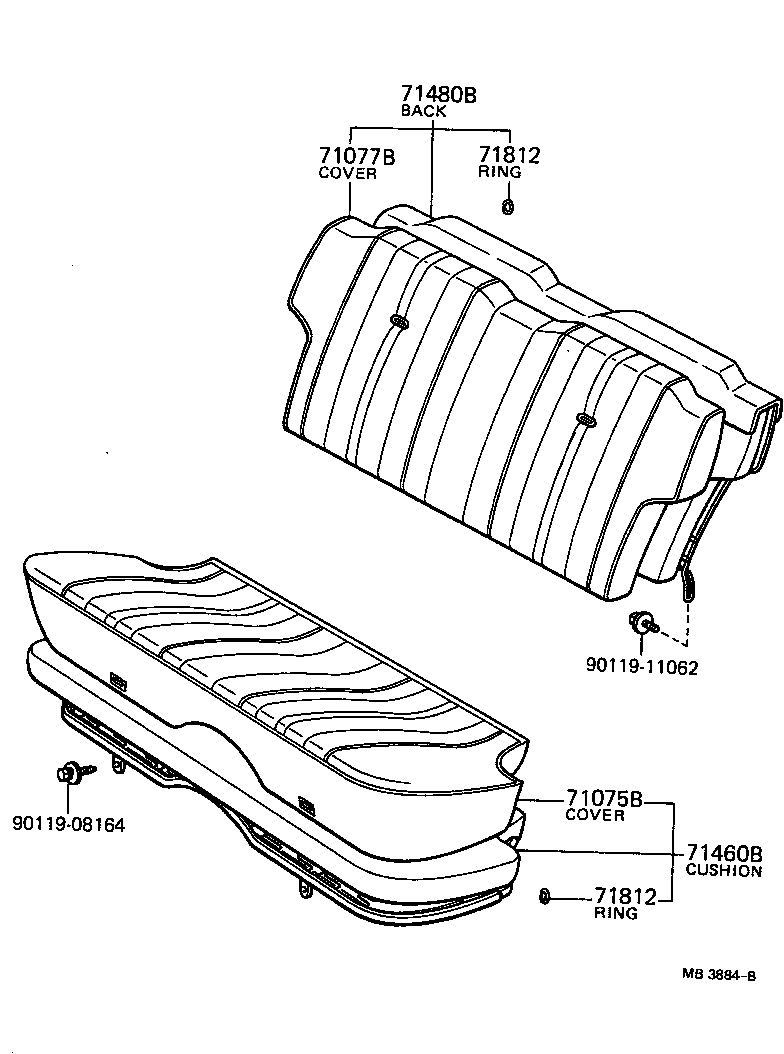  CARINA |  REAR SEAT SEAT TRACK