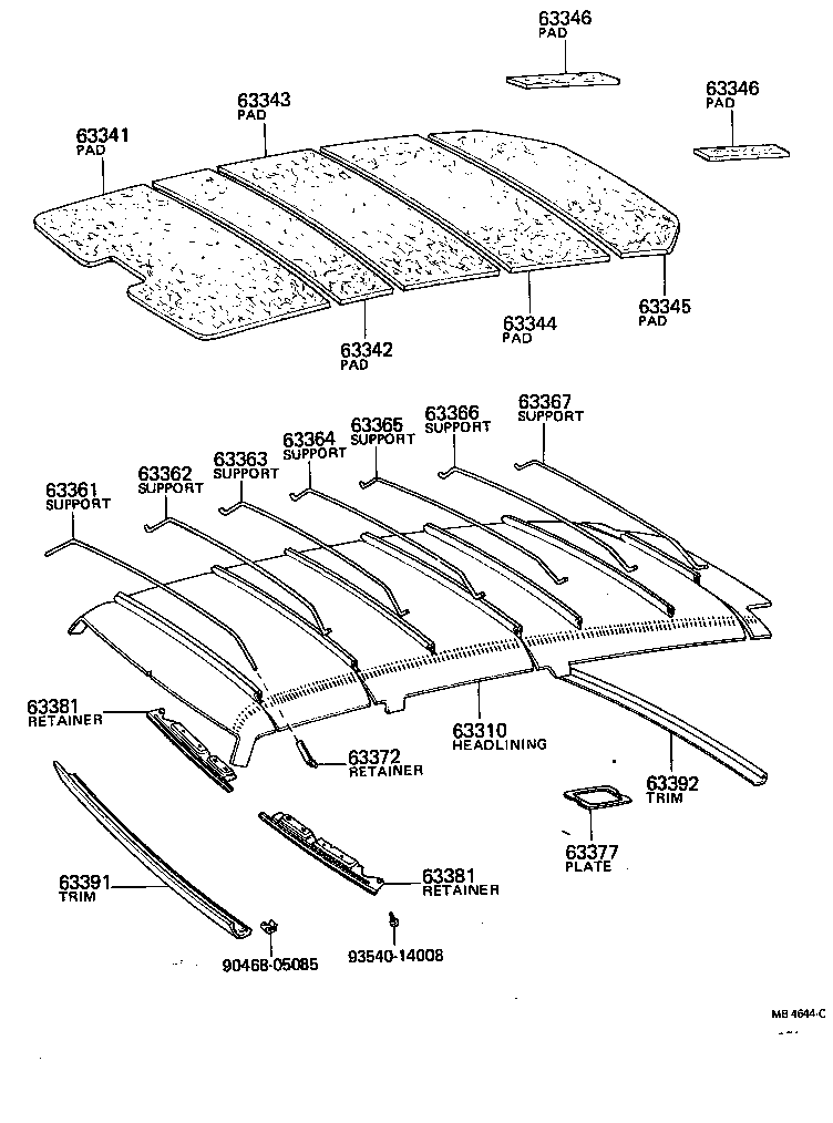  CROWN |  ROOF HEADLINING SILENCER PAD