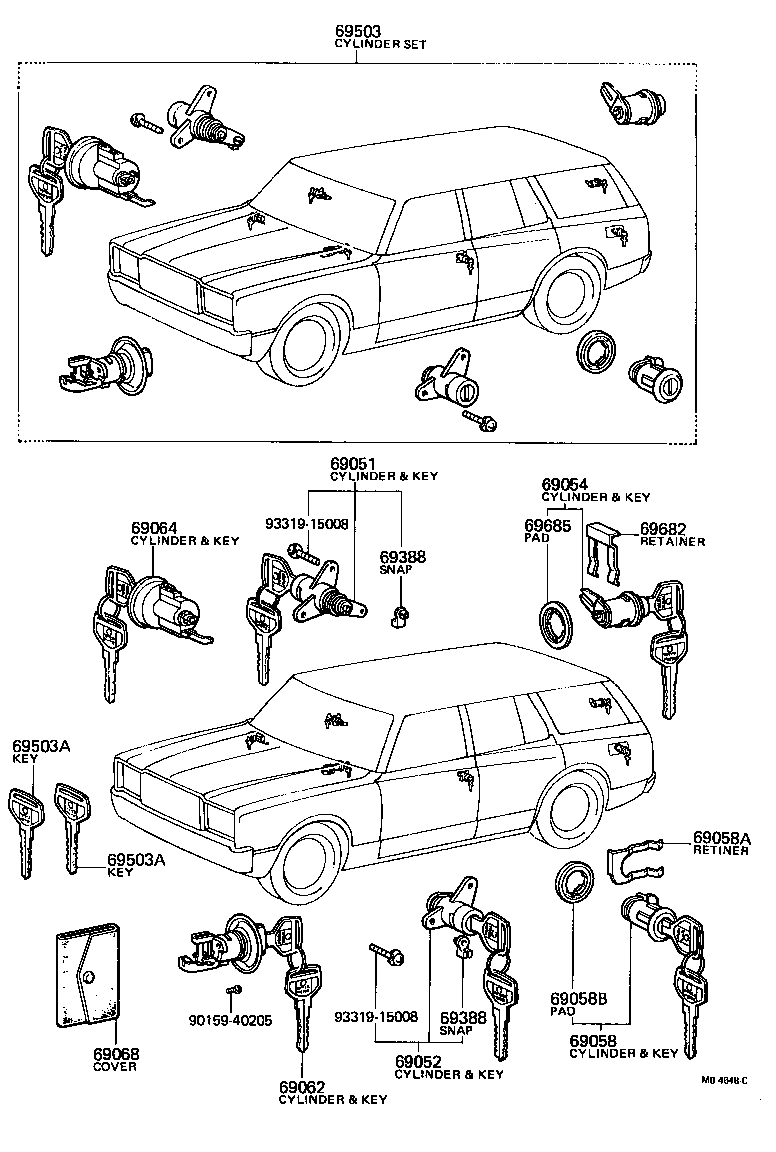  CROWN |  LOCK CYLINDER SET
