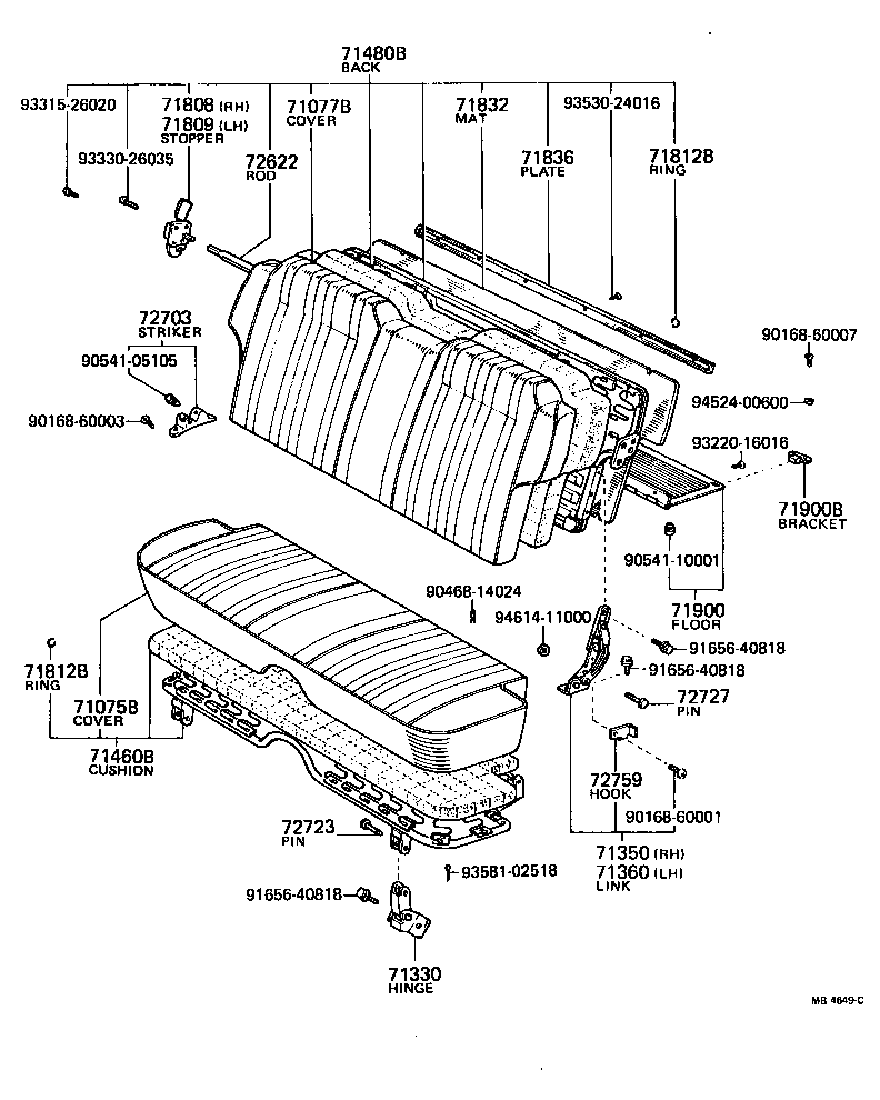  CROWN |  REAR SEAT SEAT TRACK