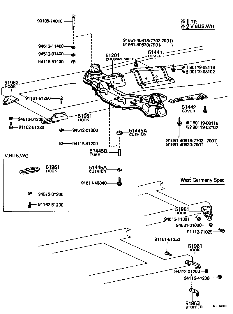  HIACE |  SUSPENSION CROSSMEMBER UNDER COVER