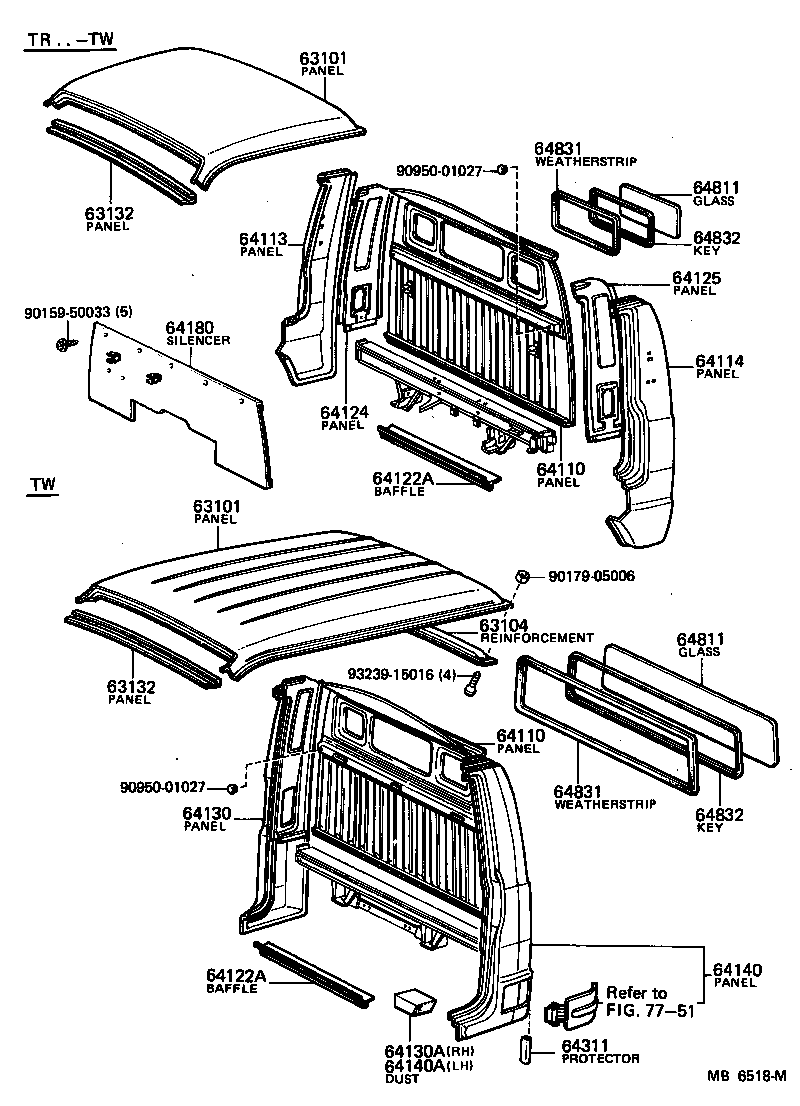  HIACE |  ROOF PANEL BACK PANEL