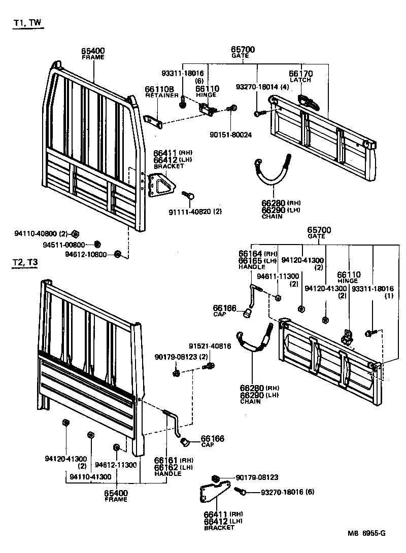  HIACE |  REAR BODY GUARD FRAME TAIL GATE