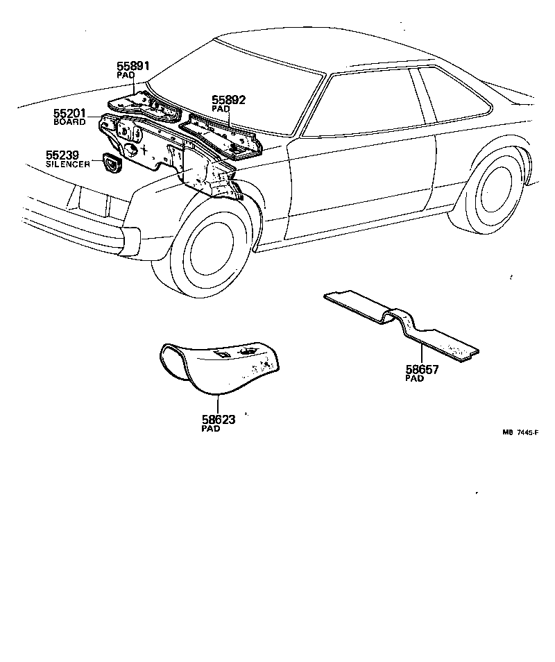  CELICA |  DASH SILENCER BOARD FLOOR SILENCER PAD