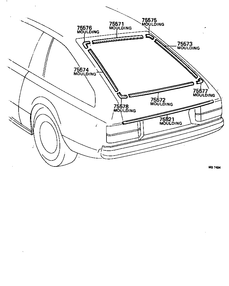  CELICA |  REAR MOULDING