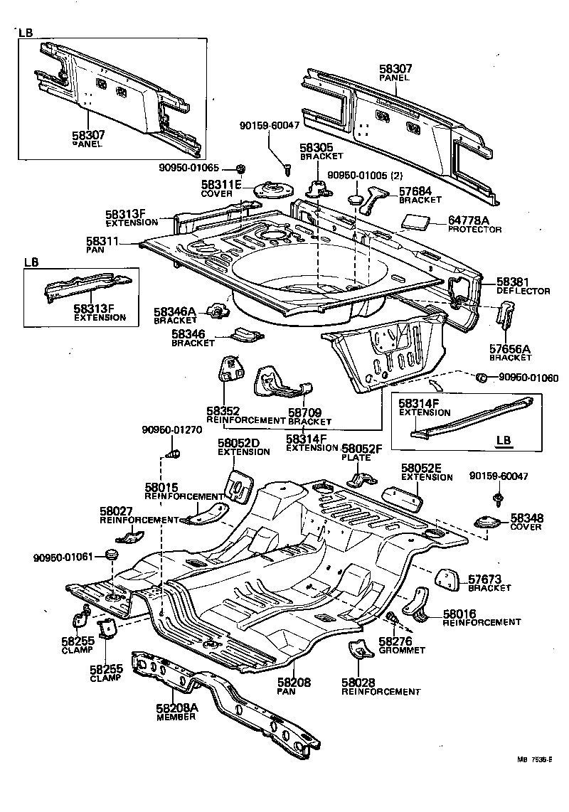  CELICA |  FLOOR PAN LOWER BACK PANEL